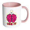 Teacher Mug Brains Use It White 11oz Accent Coffee Mugs