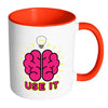 Teacher Mug Brains Use It White 11oz Accent Coffee Mugs