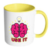 Teacher Mug Brains Use It White 11oz Accent Coffee Mugs