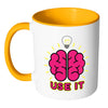 Teacher Mug Brains Use It White 11oz Accent Coffee Mugs