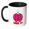 Teacher Mug Brains Use It White 11oz Accent Coffee Mugs