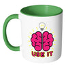 Teacher Mug Brains Use It White 11oz Accent Coffee Mugs