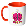 Teacher Mug Brains Use It White 11oz Accent Coffee Mugs