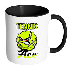 Tennis Mug Tennis Ace White 11oz Accent Coffee Mugs