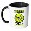 Tennis Mug Tennis Ace White 11oz Accent Coffee Mugs