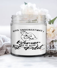 Test Pilot Candle Never Underestimate A Woman Who Is Also A Test Pilot 9oz Vanilla Scented Candles Soy Wax