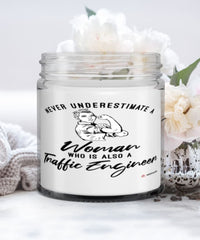Traffic Engineer Candle Never Underestimate A Woman Who Is Also A Traffic Engineer 9oz Vanilla Scented Candles Soy Wax