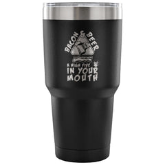 Travel Mug Bacon Beer A High Five In Your Mouth 30 oz Stainless Steel Tumbler
