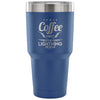 Travel Mug Coffee First Then Lightning Design 30 oz Stainless Steel Tumbler