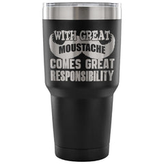 Travel Mug With Great Moustache Comes Great 30 oz Stainless Steel Tumbler