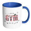 Typographic Gym Mug GYM White 11oz Accent Coffee Mugs