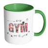 Typographic Gym Mug GYM White 11oz Accent Coffee Mugs