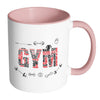 Typographic Gym Mug GYM White 11oz Accent Coffee Mugs