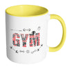 Typographic Gym Mug GYM White 11oz Accent Coffee Mugs