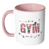 Typographic Gym Mug GYM White 11oz Accent Coffee Mugs