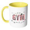 Typographic Gym Mug GYM White 11oz Accent Coffee Mugs