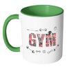 Typographic Gym Mug GYM White 11oz Accent Coffee Mugs