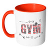 Typographic Gym Mug GYM White 11oz Accent Coffee Mugs