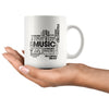 Typographic Music Mug Musical Word Cloud 11oz White Coffee Mugs