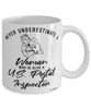 U.S. Postal Inspector Mug Never Underestimate A Woman Who Is Also A U.S. Postal Inspector Coffee Cup White