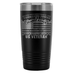 US Veteran Grandpa Insulated Coffee Travel Mug 20oz Stainless Steel Tumbler