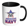 USA Military Patriot Mug Americas Navy White 11oz Accent Coffee Mugs