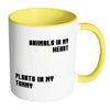 Vegan Mug Animals In My Heart Plants In My Tummy White 11oz Accent Coffee Mugs