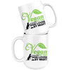 Vegan Mug Vegan By Day Dog Lover By Night 15oz White Coffee Mugs