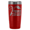 Vegan Travel Mug Vegan By Day Dog Lover By Night 20oz Stainless Steel Tumbler