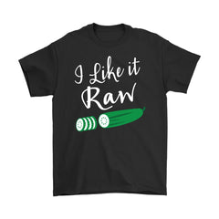 Vegan Vegetarian Herbivore Shirt I Like It Raw Gildan Mens T-Shirt