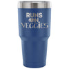 Vegan Vegetarian Travel Mug Runs On Veggies 30 oz Stainless Steel Tumbler