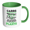 Vegetarian Vegan Mug Eat More Plants White 11oz Accent Coffee Mugs