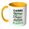 Vegetarian Vegan Mug Eat More Plants White 11oz Accent Coffee Mugs