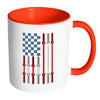 Weightlifting American Flag Mug Red White Blue White 11oz Accent Coffee Mugs