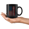 Weightlifting American Flag Mug Red White Blue 11oz Black Coffee Mugs