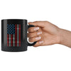 Weightlifting American Flag Mug Red White Blue 11oz Black Coffee Mugs