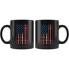 Weightlifting American Flag Mug Red White Blue 11oz Black Coffee Mugs