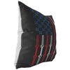 Weightlifting American Flag Pillows Red White Blue