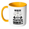 Weightlifting Mug Sex Weights And Protein Shakes White 11oz Accent Coffee Mugs