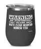 White Cloud Mountain Minnow Wine Glass May Spontaneously Start Talking About White Cloud Mountain Minnow Fish 12oz Stainless Steel Black