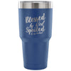 Wife Travel Mug Blessed By God Spoiled By Husband 30 oz Stainless Steel Tumbler