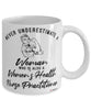 Womens Health Nurse Practitioner Mug Never Underestimate A Woman Who Is Also A WHNP Coffee Cup White