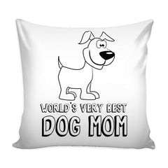 Worlds Very Best Dog Mom Graphic Pillow Cover