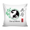 Yin And Yang Cat Graphic Pillow Cover Tao Of Meow