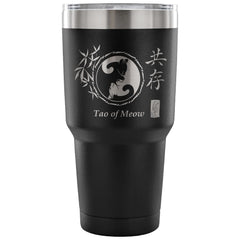 Yin Yang Cat Coffee Travel Mug Tao Of Meow 30 oz Stainless Steel Tumbler
