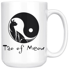 Yin Yang Cat Mug Tao of Meow 15oz White Coffee Mugs