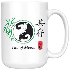 Yin Yang Cat Mug Tao Of Meow 15oz White Coffee Mugs