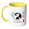 Yin Yang Cat Mug Tao Of Meow White 11oz Accent Coffee Mugs