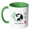 Yin Yang Cat Mug Tao Of Meow White 11oz Accent Coffee Mugs