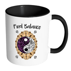 Yin Yang Mug Find Balance White 11oz Accent Coffee Mugs
